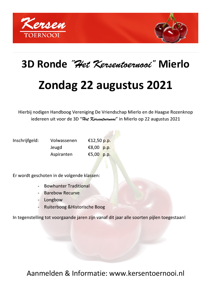 Uitnodiging 3D Het Kersentoernooi 2021