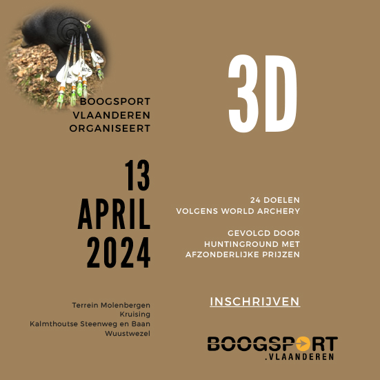 Nog plaatsen vrij 3D BSV Wuustwezel 2024