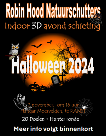 Vooraankondiging RHN Indoor 3D Avond Schieting 2024